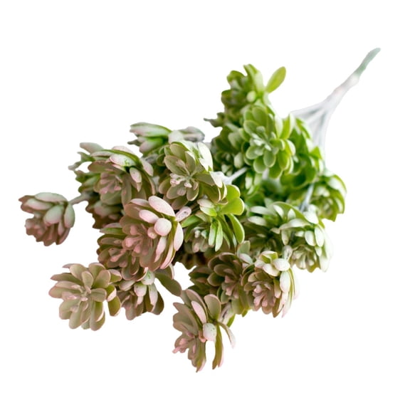 Artificial Mini Plants, Small Plastic for Decorative Garden Arrangement Decor, Pink Succulent Lotus