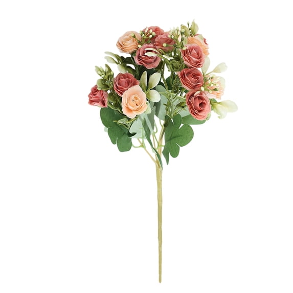 Artificial Mini Rose Bouquet, Ngxiha Bridal Flower Bouquets Silk Roses with Stems for Valentines Day Wedding Bridal Shower Home Office Garden Decorations