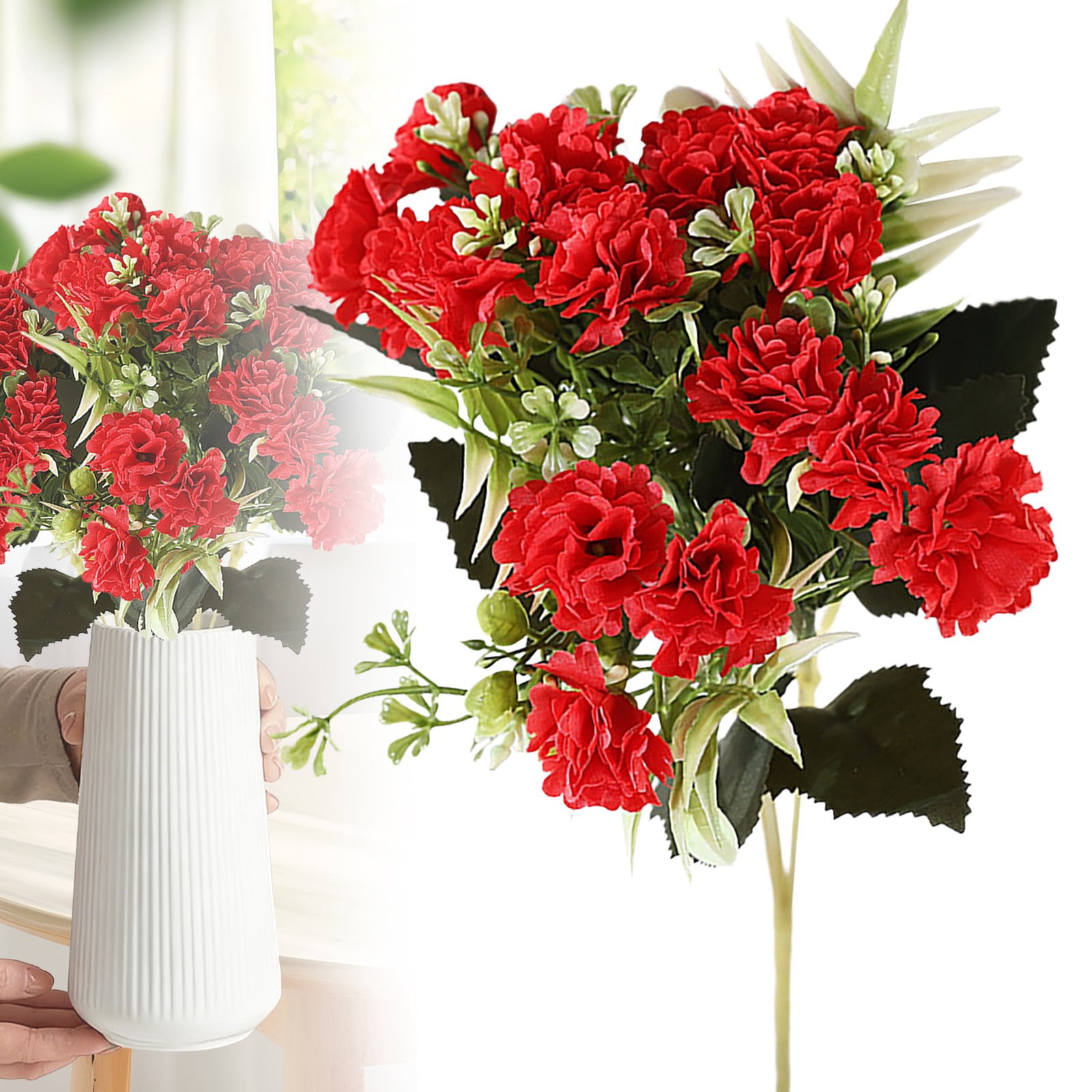Mini Roses Boquet Artificial Mini Rose Bouquet, Ongmies Fake Silk Rose, Bridal Flower ...