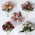 thumbnail image 1 of Artificial Mini Rose Flower Bouquet, Realistic Imitation Rose Flowers for Home Table Decor, Wedding Arrangements and Daily Display, 30cm Faux Flower Stem for Vase and Centerpiece Decor, 1 of 7