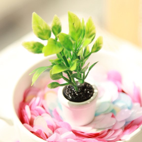 Artificial Miniature Green Plant Bonsai Potted Plant Garden Decor Accessory