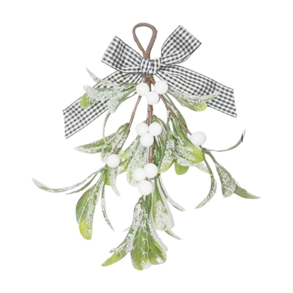 Artificial Mistletoe Picks, Easter Mistletoe Decoration with White Berries, Artificial Mistletoe Floral Stems, Mistletoe Hanging Ornament for Home Wedding Xmas Decor