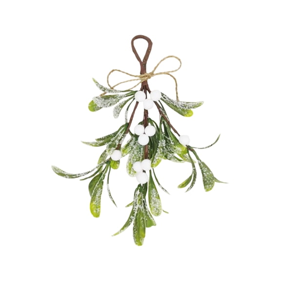 Artificial Mistletoe Picks, Easter Mistletoe Decoration with White Berries, Artificial Mistletoe Floral Stems, Mistletoe Hanging Ornament for Home Wedding Xmas Decor