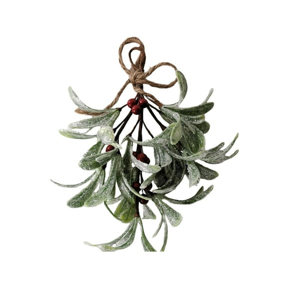 Artificial Mistletoe Wall Hanging Christmas Home Fireplace Interior Decoration Christmas Tree Accessories Hanging, Green #1