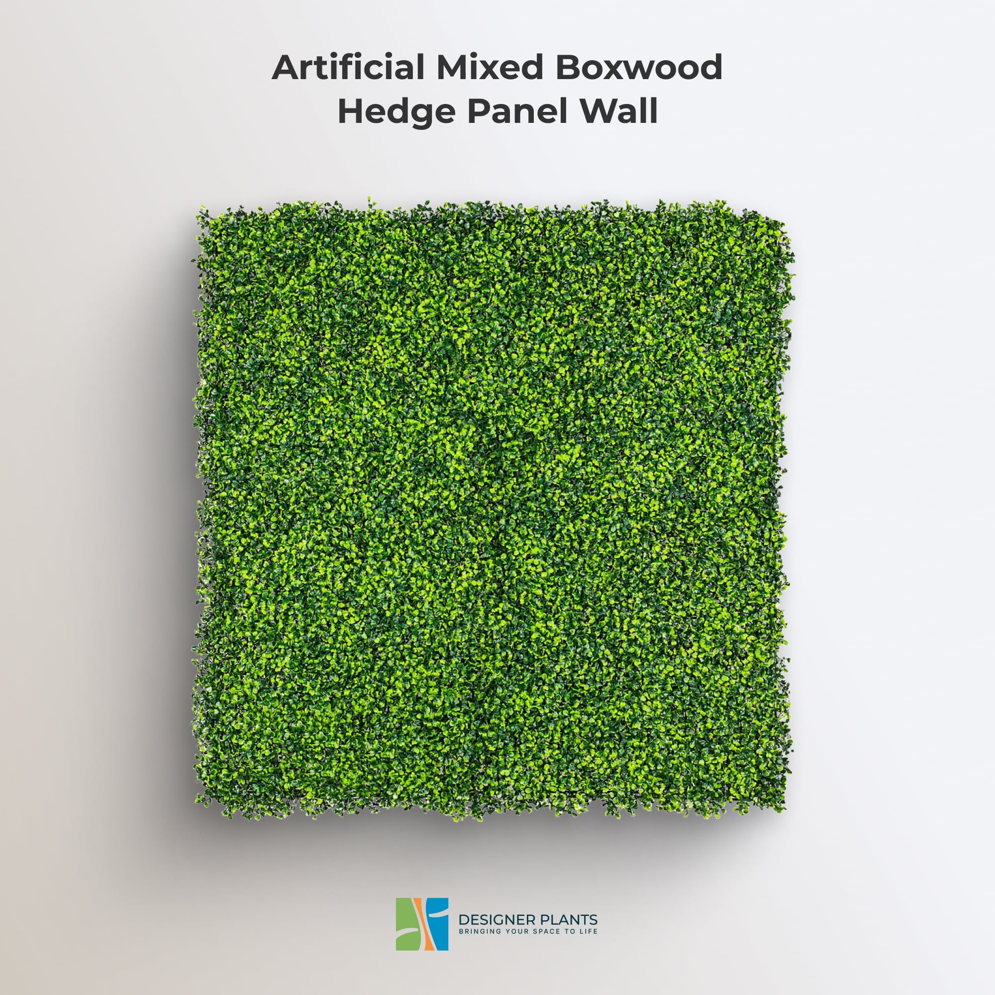 40" x 40" Green Artificial Boxwood Hedge Panel Wall