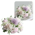 thumbnail image 1 of Artificial Mixed Flower Bouquets,Pastel Silk Flowers with Roses Hydrangeas & Chrysanthemums, Fake Floral Arrangements for Wedding Centerpieces & Home Decor(Red), 1 of 9