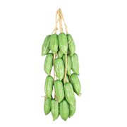Artificial Momordica Charantia String 5 Pack Lifelike Vegetable Artificial Hanging String,Photography Props for Home Kitchen Farm Harvest Decoration - Thanksgiving Fall Farmhouse Use