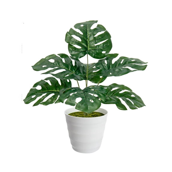 Artificial Monstera Deliciosa Bonsai, Monstera Plants 45cm Indoor Desktop Decor for Living Room Office Bedroom
