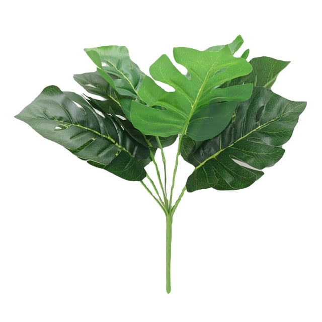 Artificial Monstera Deliciosa Decor 2 Bundles Shrubs Tropical Leaves ...