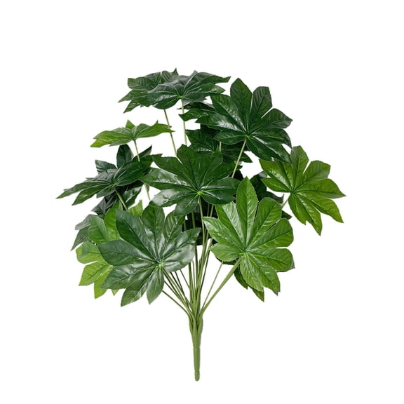 Artificial Monstera Leaves for Vase, Fake Tropical Plants Palm Leaves, Faux Turtle Leaf, Realistic Philo Turtle Plant Leaves for Beach Home Wedding Garden Party Decor