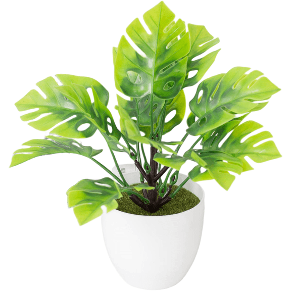 Artificial Monstera Plant Potted Green Decoration For Home Office Mini Desk