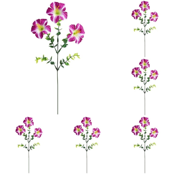 Artificial Morning Glory Bouquet Trumpet Flowers for Outdoor Garden Patio Fence Window Decor