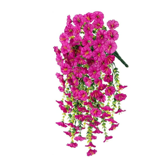 Artificial Morning Glory Garland Lifelike Morning Glory Flowers Realistic Rattan Vine with Flowers for Wedding & Home Decor, Length 75cm