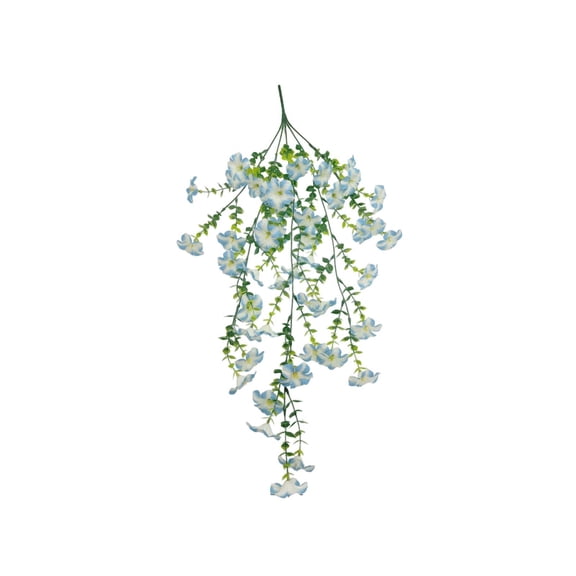 Artificial Morning Glory Hanging Vine Outdoor Wall-Mounted Petunias Bouquet UV Resistant Silk Flowers for Porch Balcony Home Wedding Party Decor