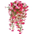 thumbnail image 1 of Artificial Morning Glory Hanging Vines, Faux Trailing Trumpet Flower Garlands, Silk Floral Strands, Uv Resistant Floral Hangings, Simulated Draping Blossom Stems for Garden Wedding Outdoor, 1 of 5