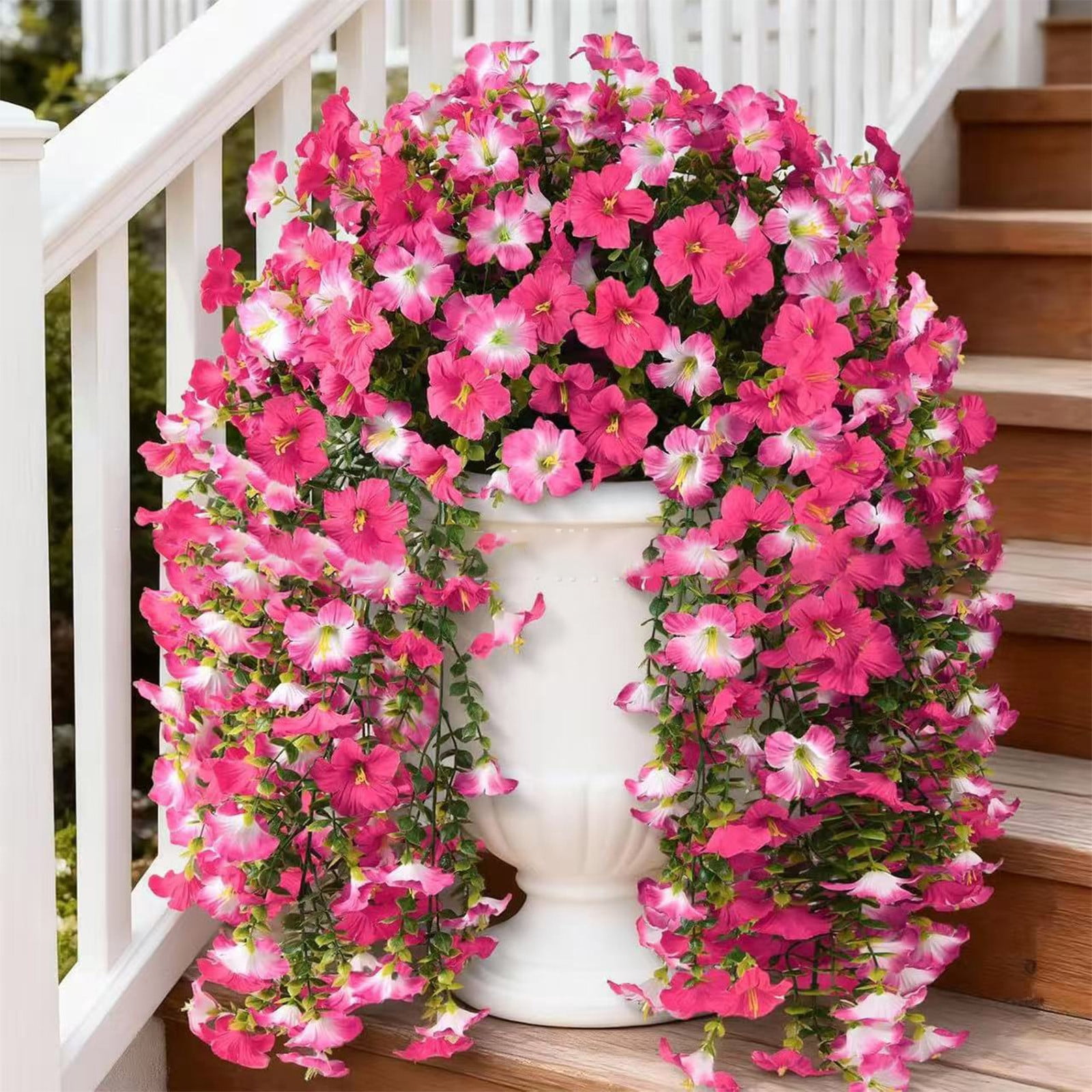 Artificial Morning Glory Wall Hanging, Faux Climbing Vine Greenery ...