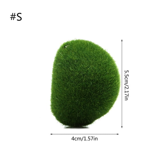 Artificial Moss Decorative Faux Green Moss Covered Stones for Wedding Centerpieces Garden