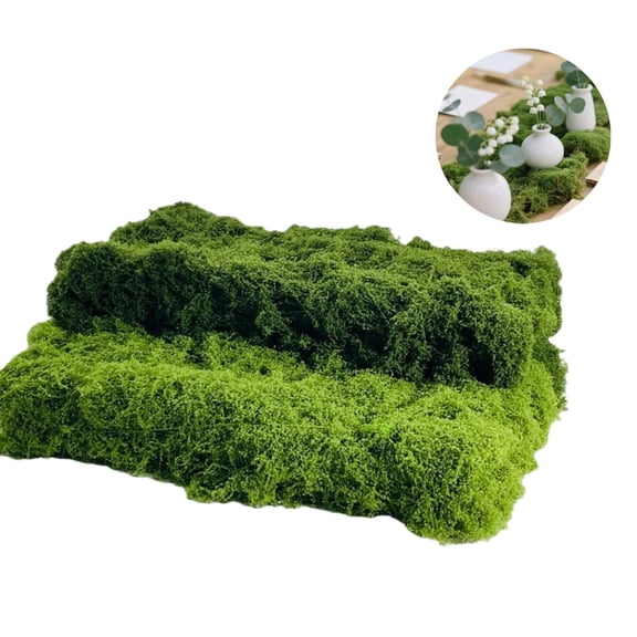 Artificial Moss,Durable Fake Moss Wall Decorative Flower Decoration,1pack Reusable DIY Artificial Grass Mat for Indoor and Outdoor Decor,Dark Green