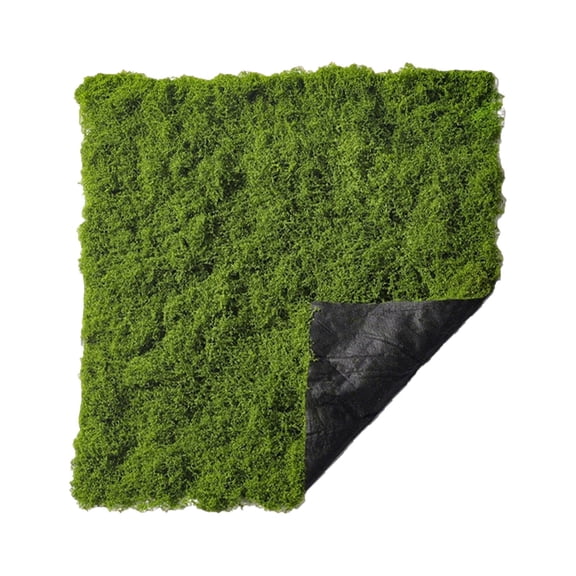 Artificial Moss Mat 100cm, Nylon Decorative Wall Panel for DIY Art, Indoor Garden, Home Office Decor, Low Maintenance Backdrop (Green Mat)