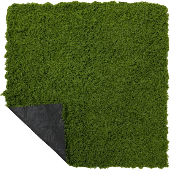 Artificial Moss Mat, 39.4 x 39.4 in Fake Moss Rug, Faux Greenery Wall Decor with Soft Filiform Texture, Washable Seamless Splicing Turf for Indoor Outdoor Garden Micro Landscape Commercial Design