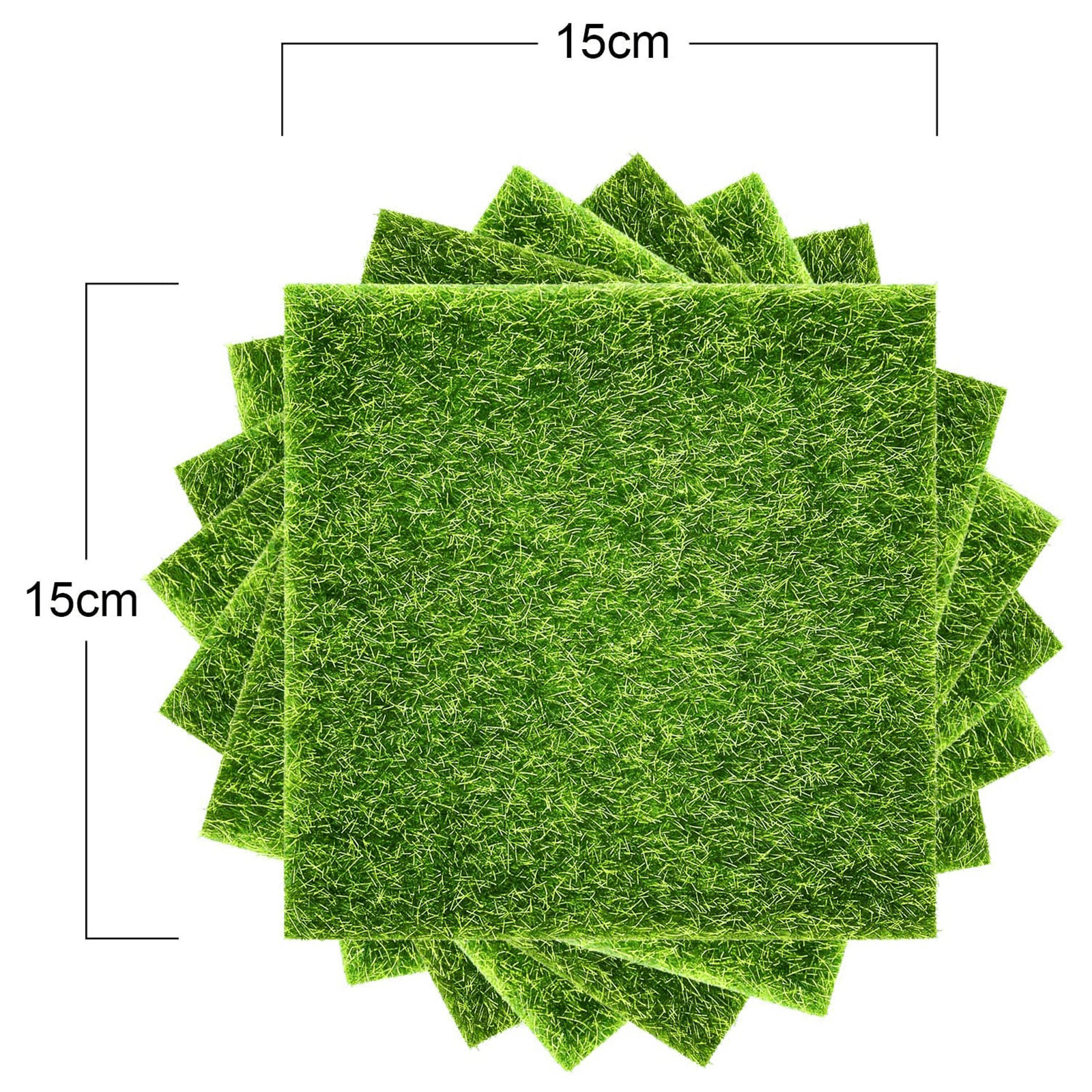 Artificial Moss Mat Fake Grass Rug Moss Table Runner Simulation Green