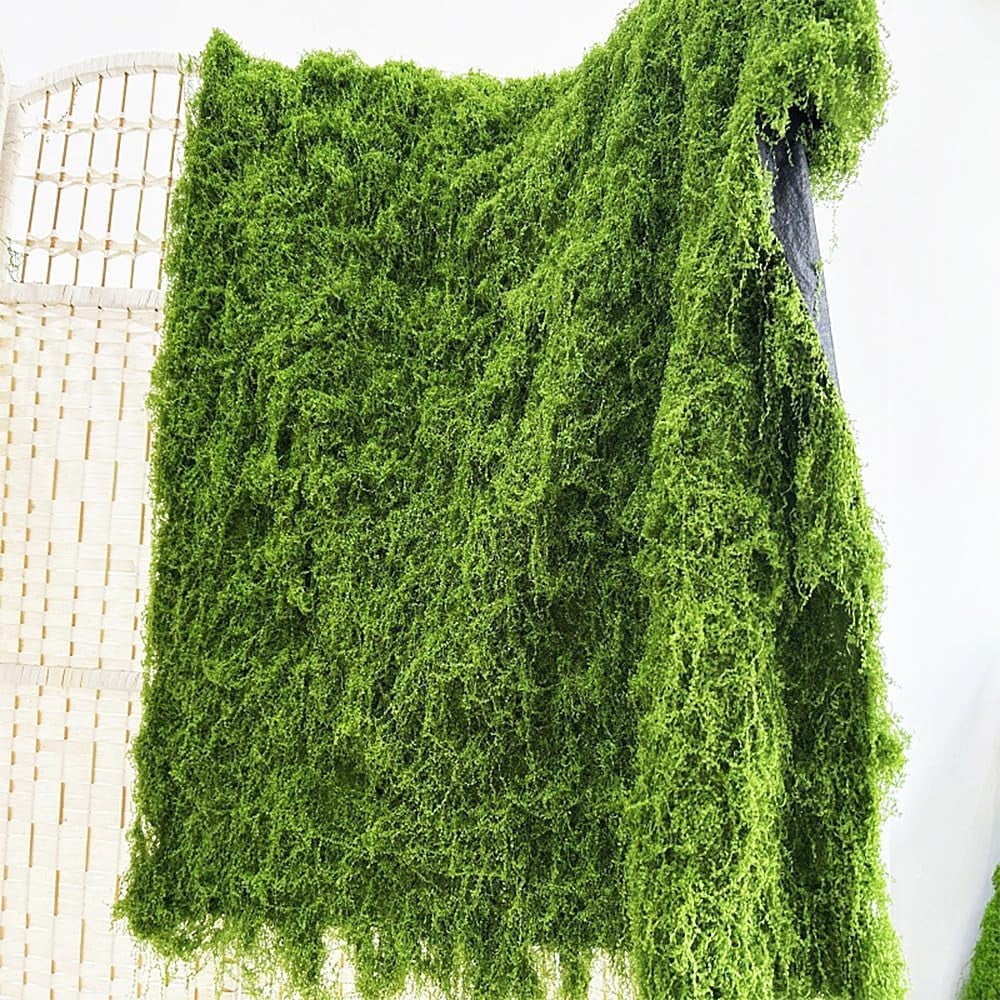 Artificial Moss Mat - Faux Moss Roll for Fairy Gardens, Terrariums, Crafts, and Green Wall Decor (Light Green)