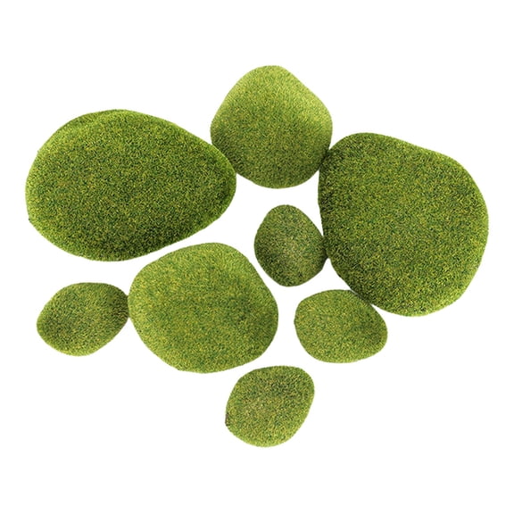 Artificial Moss Rocks Decorative,Green Moss Rocks,Faux Green Moss Covered Stones,Green Moss Balls Decorative Fake Moss Decor for Fairy Gardens Floral Arrangements Craft(Green1)