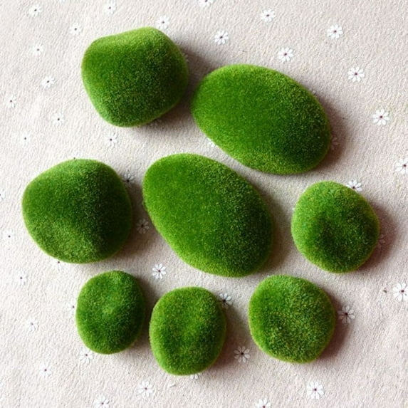 Artificial Moss Stones Grass Bryophytes Plant Bonsai Home Wedding Garden Decoration 8 Pcs;Artificial Moss Stones Grass Bryophytes Plant Bonsai Garden Decor 8 Pcs