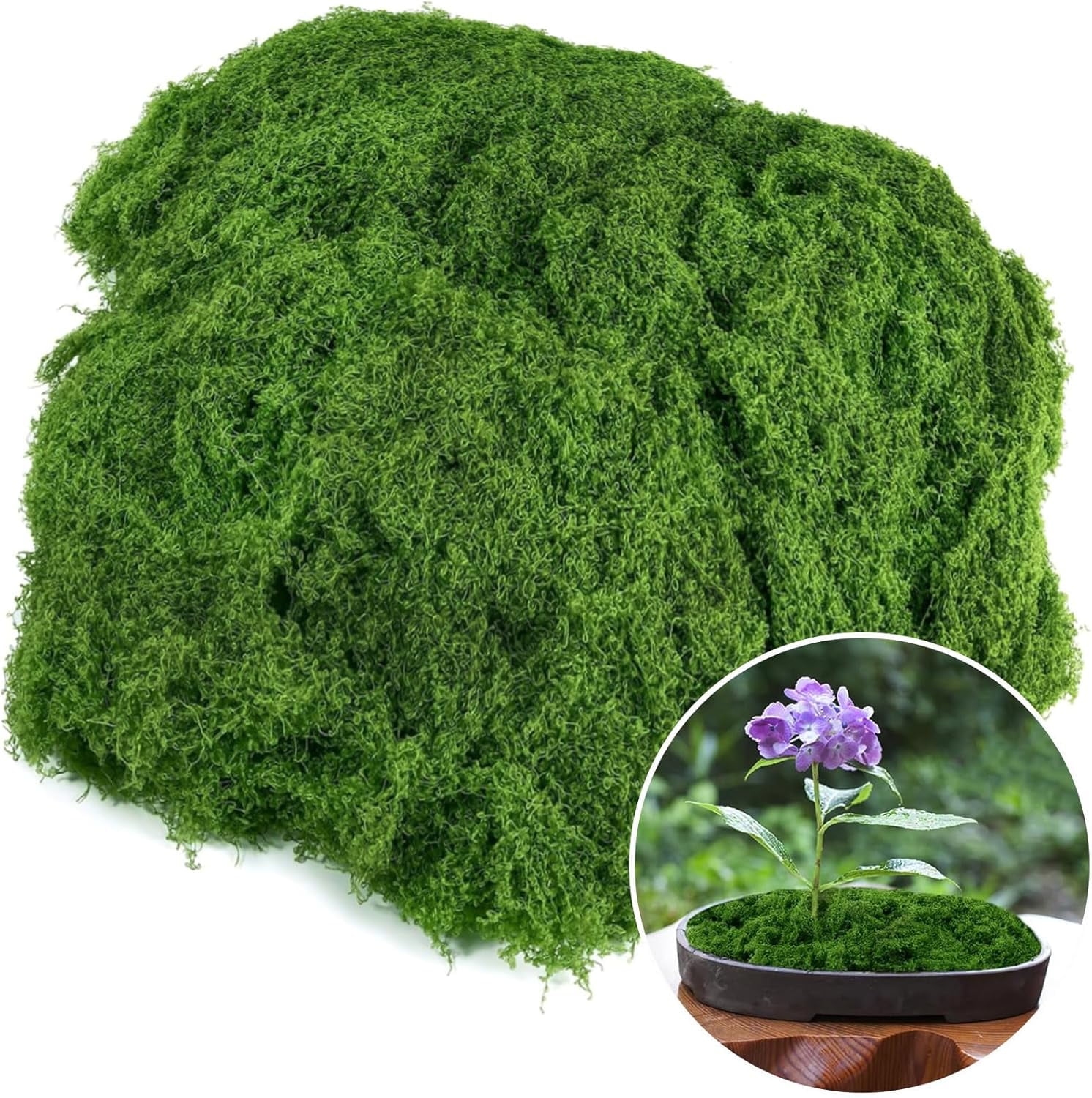 Artificial Moss for Crafts & Plants - Floral Moss Decor for Centerpieces, Terrariums, Indoor/Outdoor DIY​​