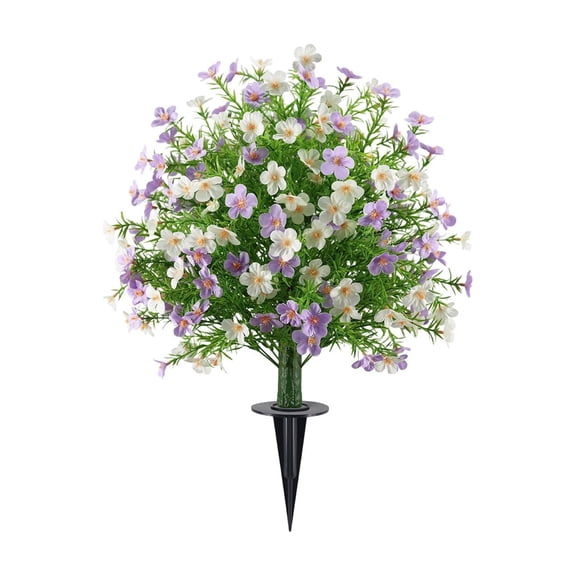 Artificial Multicolor Rose Flowers for Outdoor Garden Ground Planting – 35x60cm Plastic Faux Spring Summer Decor