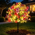 thumbnail image 1 of Artificial Multicolor Violet LED Ground Plug Flowers Tree 28 Heads Outdoor Yard Garden Decoration Spring Summer Waterproof, 1 of 7