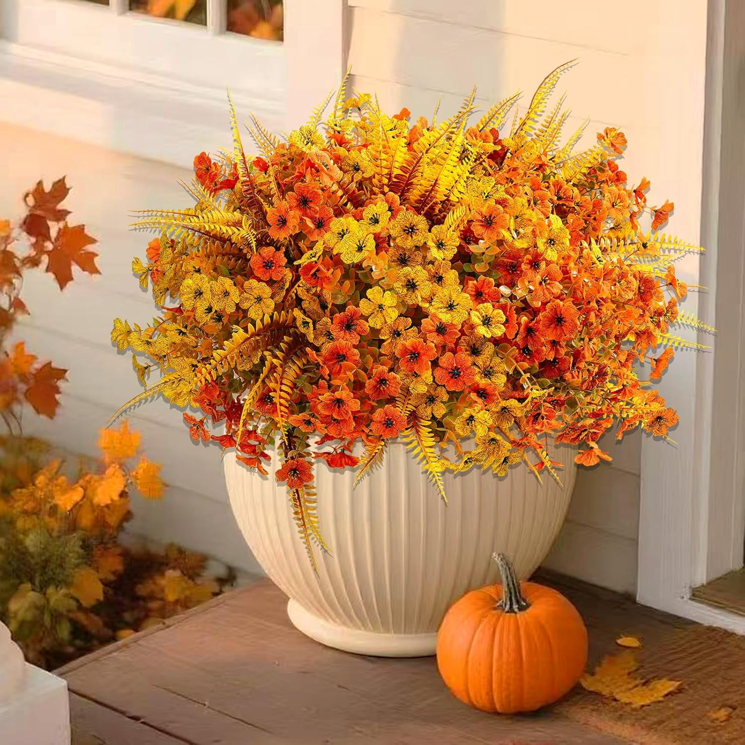 Artificial Mums For Front Porch