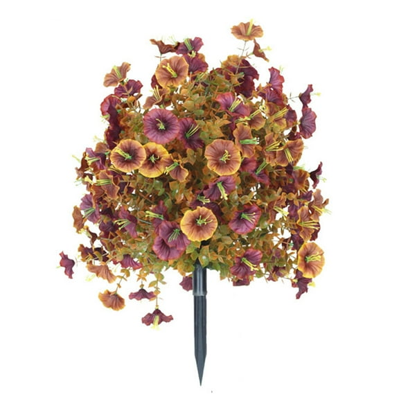 Artificial Mums for Outdoors, Ongmies Multi-Color Artificial Flower Stake – No Fade Plastic Garden Stakes for Yard & All-Season Outdoor Decoration, Artificial Flower Stake Outdoor Decor