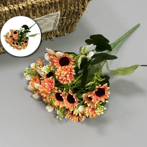 Artificial Mums – UV Resistant Waterproof Outdoor Fall Flowers – Realistic Full Silk Chrysanthemums for Garden, Porch, Patio, Yard & Planters