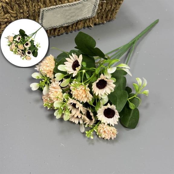 Artificial Mums – UV Resistant Waterproof Outdoor Fall Flowers – Realistic Full Silk Chrysanthemums for Garden, Porch, Patio, Yard & Planters