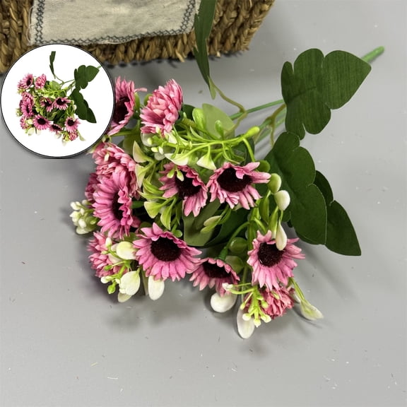 Artificial Mums – UV Resistant Waterproof Outdoor Fall Flowers – Realistic Full Silk Chrysanthemums for Garden, Porch, Patio, Yard & Planters