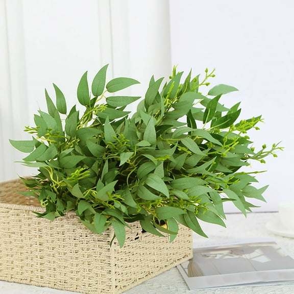 Artificial Myrtle Leaf Spray - 18-20 Inch Faux Greenery for Window Display & Home Decor