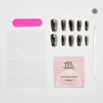 thumbnail image 1 of Artificial Nail French Cat Eyes Red Nails Set Long/Short Press on Nails Handmade Acrylic Reusable Fake Nails with Glue Stick-on, 1 of 6