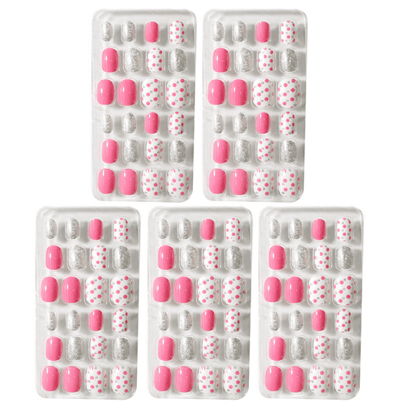 Artificial Nail Tips, Cute False Nail Kits For Kids With Pre-glue Full Cover, High-quality Abs Material Ensures Safe And Easy Application, Ideal Lovely Gift For Children's Nail