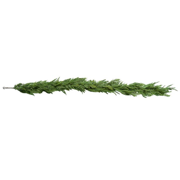 Artificial Norfolk Pine Garland 70.86in – Green Plastic Winter Garland for Christmas Table, Mantel, Wall, Door, Indoor Outdoor Holiday Decoration