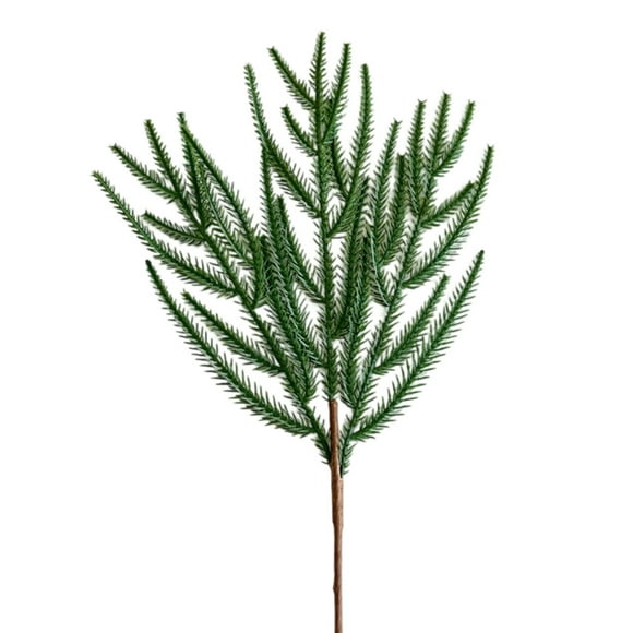 Artificial Norfolk Pine Needle Branch – 23in Faux Greenery Christmas Decoration, Bendable Plastic Pine Sprig for Wreaths, Centerpieces, Tree Décor, Holiday or Everyday Display