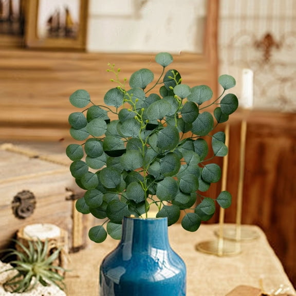 Artificial Olive Branch 21.6 Inch Fake Greenery Stems Realistic Silk Olive Leaves Eucalyptus Branches for Home Office Decor Wedding Centerpiece Vase Filler Decoration