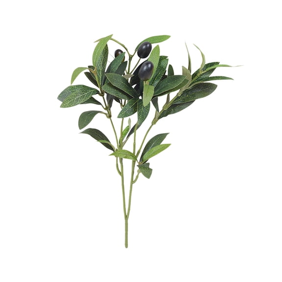 Artificial Olive Branch Decor - Faux Green Plant Stems for Wedding, Home, Event, Photography & Floral Arrangements, Durable & Low Maintenance