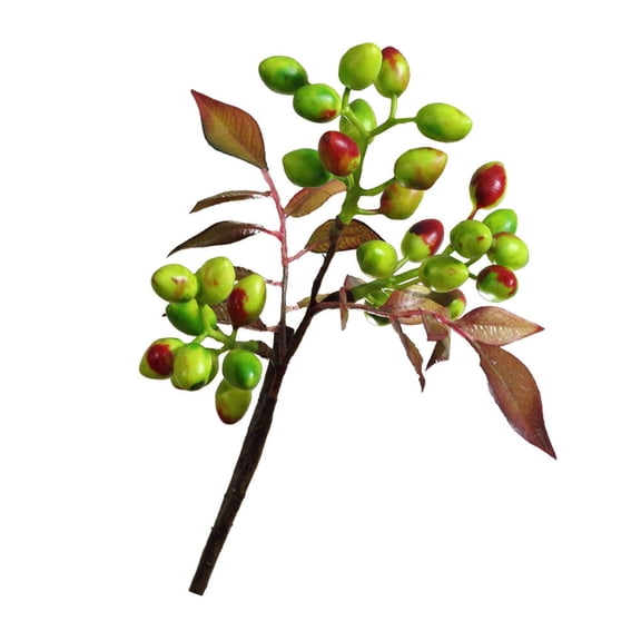 Hemoton Artificial Olive Branch Set with Realistic Olive Fruit - 1 Piece Decorative Faux Olive Tree Stem for Home and Garden
