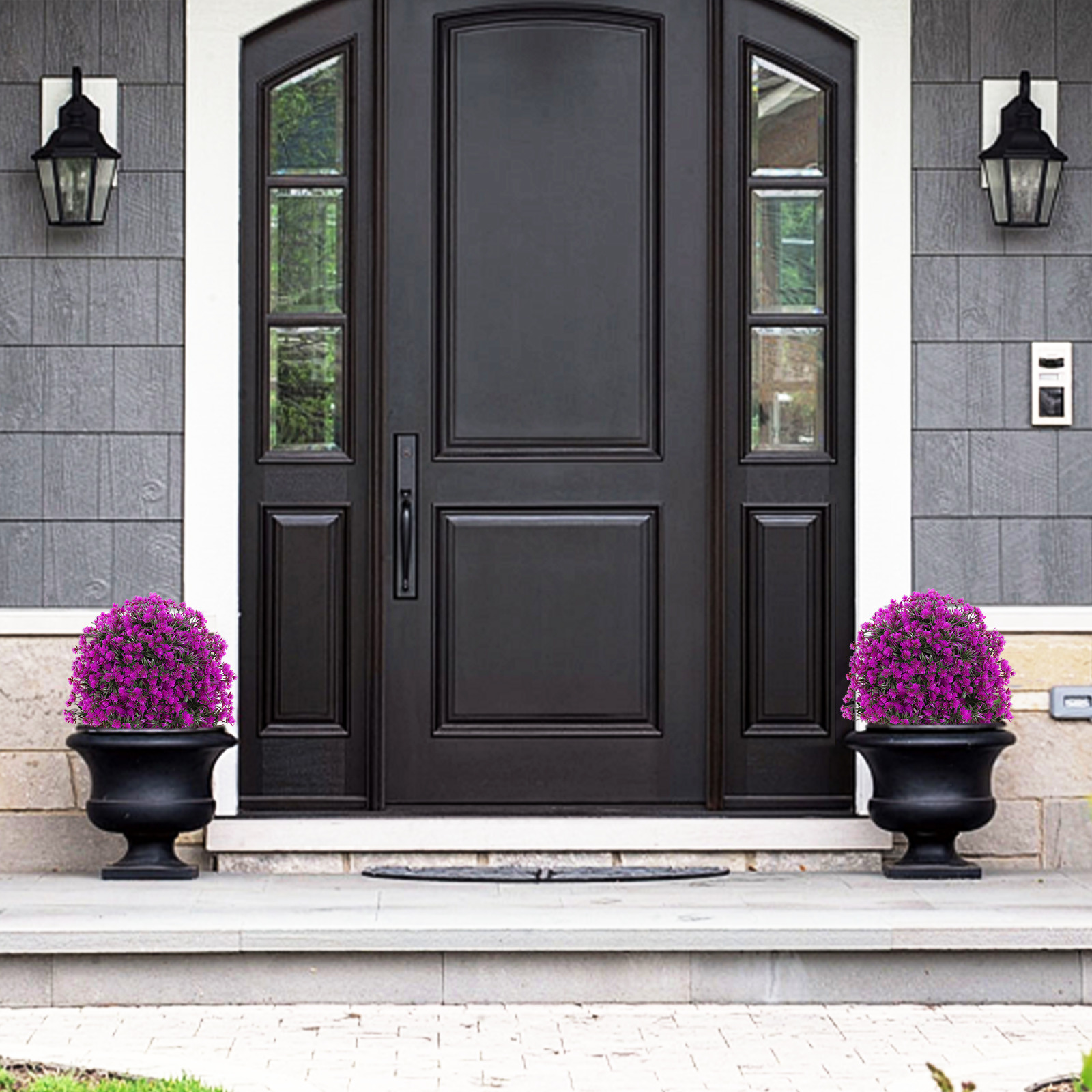 Artificial Olive Topiary Ball Trees Outdoor and Indoor Faux Shrubs UV