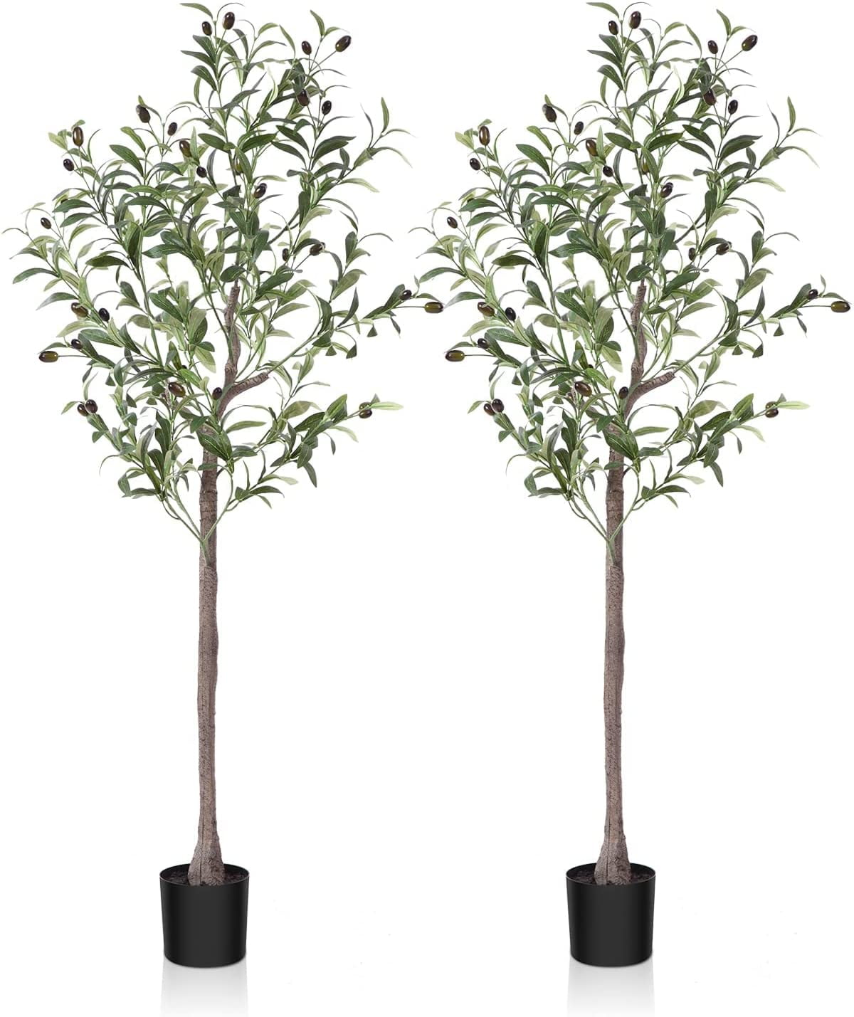 Artificial Olive Tree,4FT Tall Fake Plant Faux Olive Plants for Indoor
