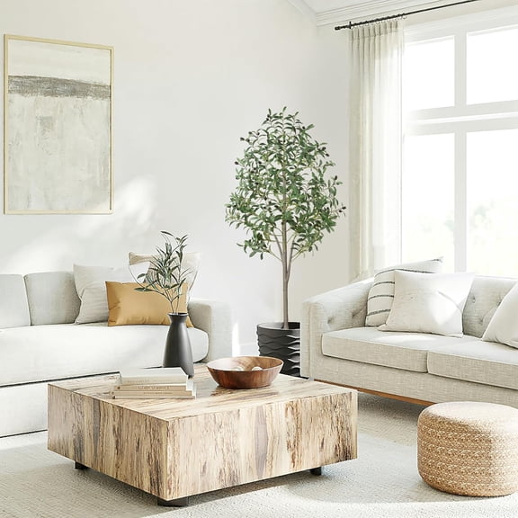 Artificial Olive Tree (5FT) Indoor for Home Office Bedroom Living Room Decor, Fake Tall fig Potted for Housewarming Gift, Trees with Realistic Foliage and Lifelike Fruits