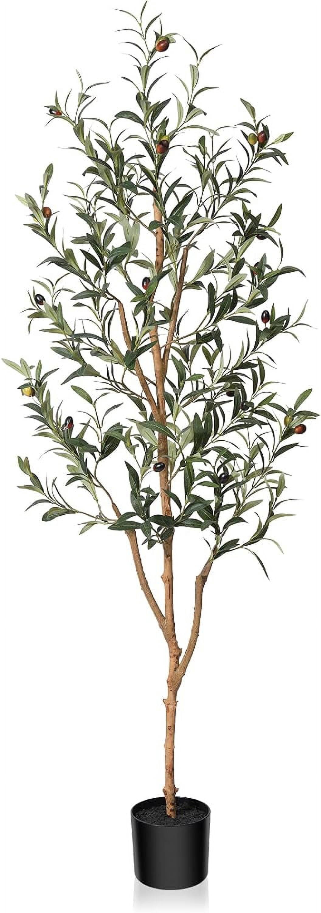 Artificial Olive Tree 6FT Tall Faux Silk Plant for Home Office Decor ...