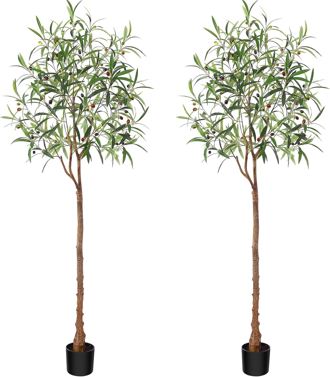 Artificial Olive Tree 7FT Tall Faux Plants Fake Topiary Silk Trees with