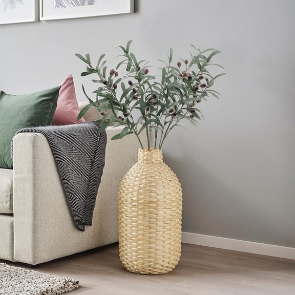 Artificial Olive Tree Branches 8-Pack, 28" Faux Greenery Stems for Vase Display, Decorative Fake Olive Twigs for Indoor Home or Office Decor